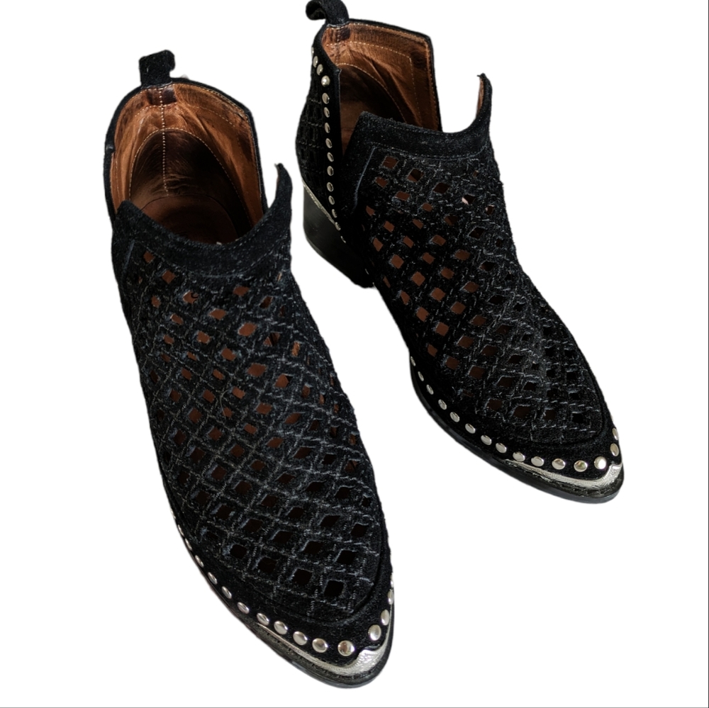 Western boots Jeffrey Campbell cage ankle boots Rock Glam Chic studded